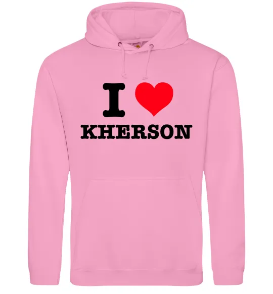Жіноча толстовка (худі) I love Kherson Рожевий фото