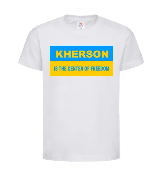 Дитяча футболка Kherson center of freedom Білий фото