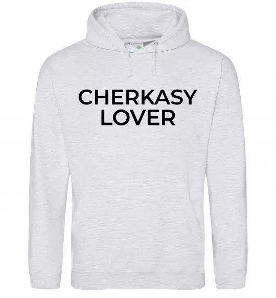 Женская толстовка (худи) Cherkasy lover Серый меланж фото