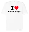 Футболка Оверсайз I love Cherkasy Білий фото