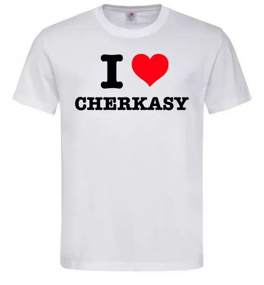 Мужская футболка I love Cherkasy Белый фото
