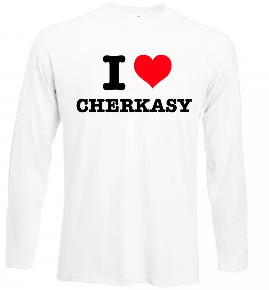 Лонгслив I love Cherkasy Белый фото