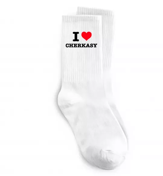 Носки I love Cherkasy Белый фото