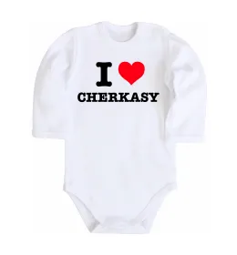 Дитячий бодік I love Cherkasy Білий фото