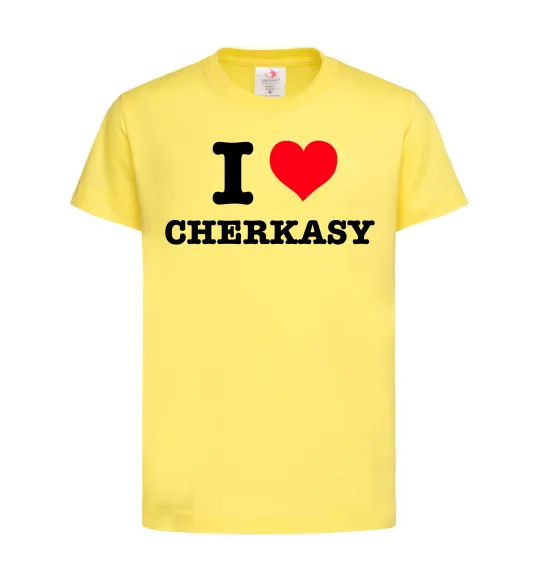 Дитяча футболка I love Cherkasy Лимонний фото