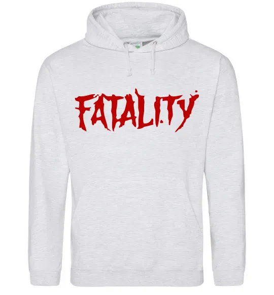 Женская толстовка (худи) Fatality Серый меланж фото
