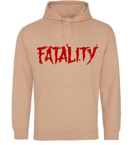 Женская толстовка (худи) Fatality Песочный фото