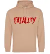 Женская толстовка (худи) Fatality Песочный фото