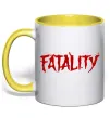 Чашка з кольоровою ручкою Fatality Сонячно жовтий Чашка з кольоровою ручкою Fatality Сонячно жовтий фото