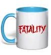 Чашка з кольоровою ручкою Fatality Блакитний Чашка з кольоровою ручкою Fatality Блакитний фото