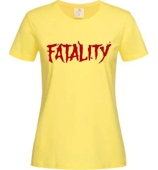 Женская футболка Fatality Лимонный фото