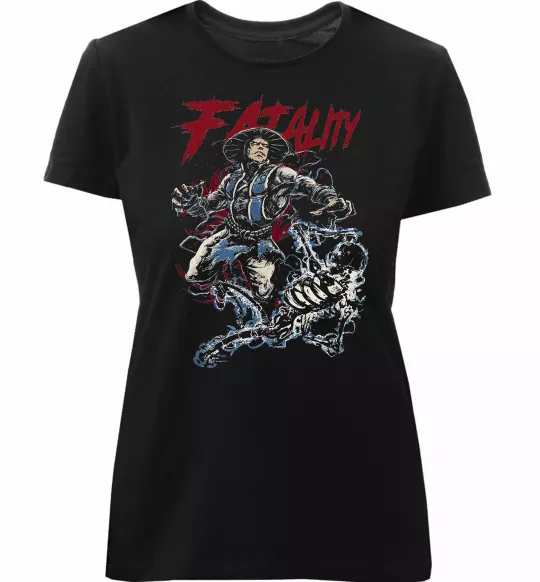 Женская премиум футболка Fatality Raiden Черный фото