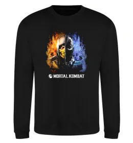 Свитшот Scorpion and Sub-zero Mortal Kombat Черный фото