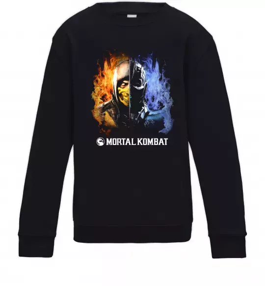 Дитячий світшот Scorpion and Sub-zero Mortal Kombat Чорний фото