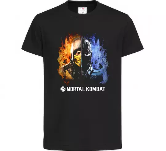 Детская футболка Scorpion and Sub-zero Mortal Kombat Черный фото
