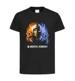 Детская футболка Scorpion and Sub-zero Mortal Kombat Черный фото
