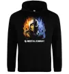 Мужская толстовка (худи) Scorpion and Sub-zero Mortal Kombat Черный фото