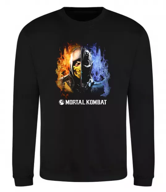 Свитшот Scorpion and Sub-zero Mortal Kombat Черный фото