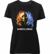 Жіноча преміум футболка Scorpion and Sub-zero Mortal Kombat Чорний фото