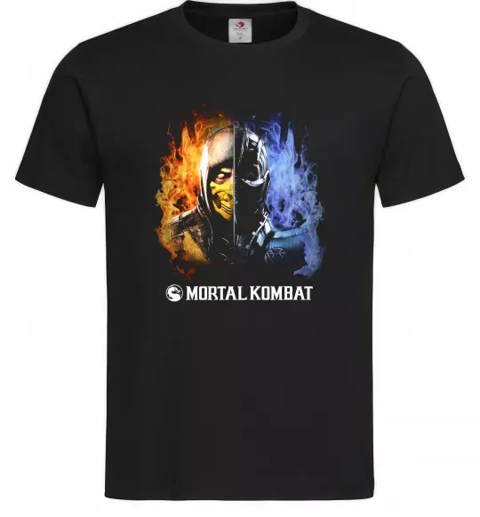 Мужская футболка Scorpion and Sub-zero Mortal Kombat Черный фото