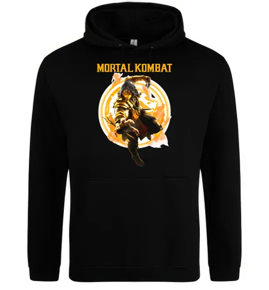 Женская толстовка (худи) Scorpion Mortal Kombat Черный фото