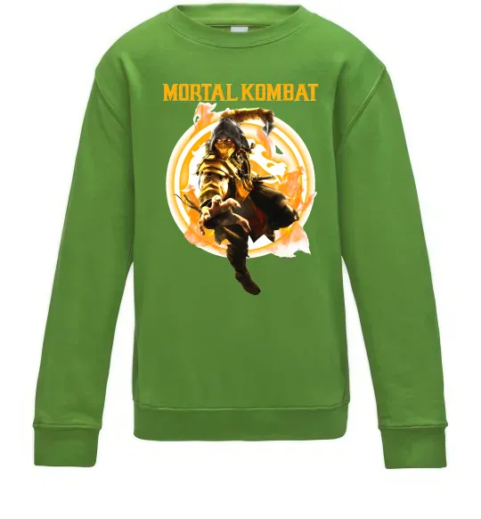 Детский Свитшот Scorpion Mortal Kombat Лаймовый фото