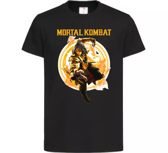 Детская футболка Scorpion Mortal Kombat Черный фото