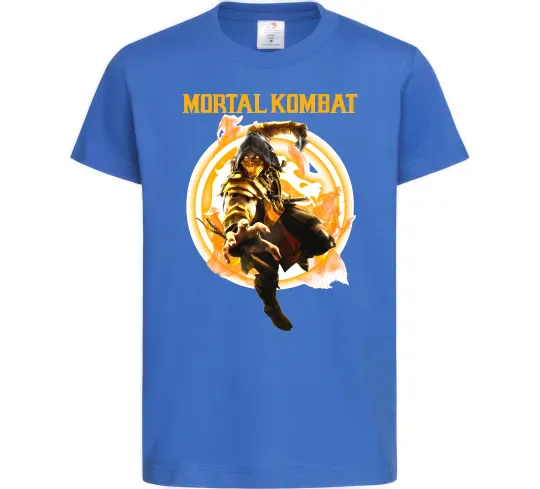 Детская футболка Scorpion Mortal Kombat Ярко-синий фото