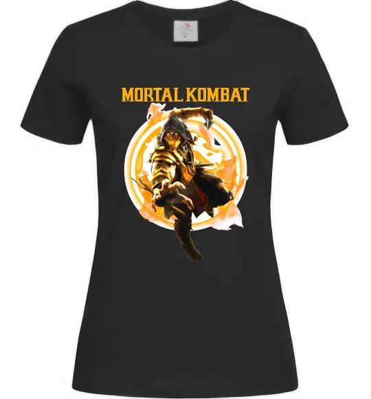 Жіноча футболка Scorpion Mortal Kombat Чорний фото
