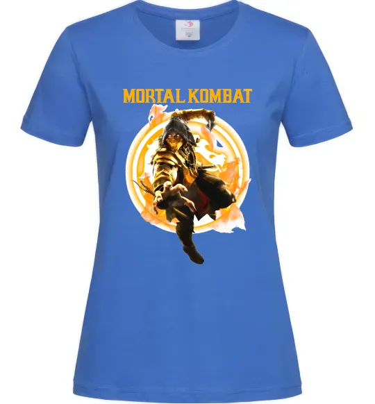 Жіноча футболка Scorpion Mortal Kombat Яскраво-синій фото