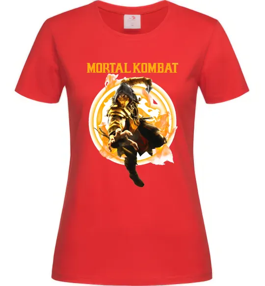 Жіноча футболка Scorpion Mortal Kombat Червоний фото