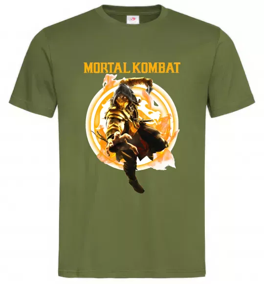 Мужская футболка Scorpion Mortal Kombat Оливковый фото