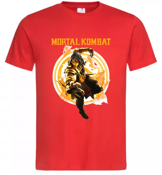 Мужская футболка Scorpion Mortal Kombat Красный фото