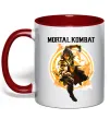 Чашка з кольоровою ручкою Scorpion Mortal Kombat Червоний Чашка з кольоровою ручкою Scorpion Mortal Kombat Червоний фото