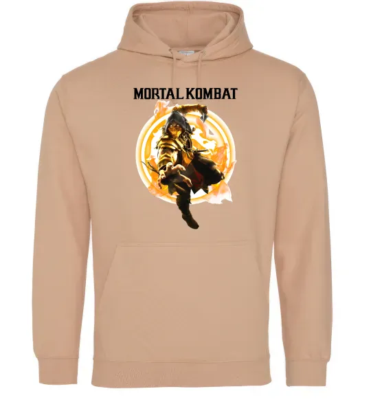 Женская толстовка (худи) Scorpion Mortal Kombat Песочный фото