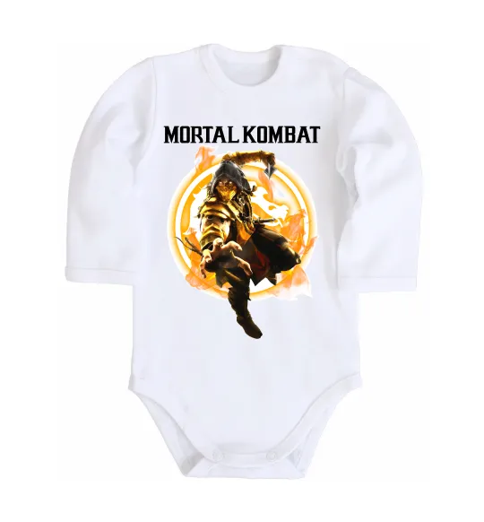 Детский боди Scorpion Mortal Kombat Белый фото