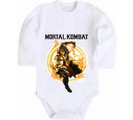 Дитячий бодік Scorpion Mortal Kombat Білий фото