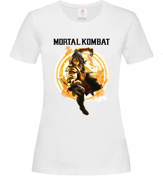 Жіноча футболка Scorpion Mortal Kombat Білий фото