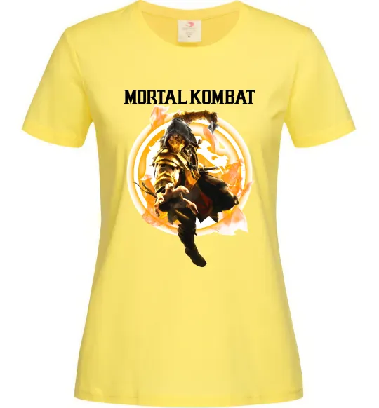Жіноча футболка Scorpion Mortal Kombat Лимонний фото