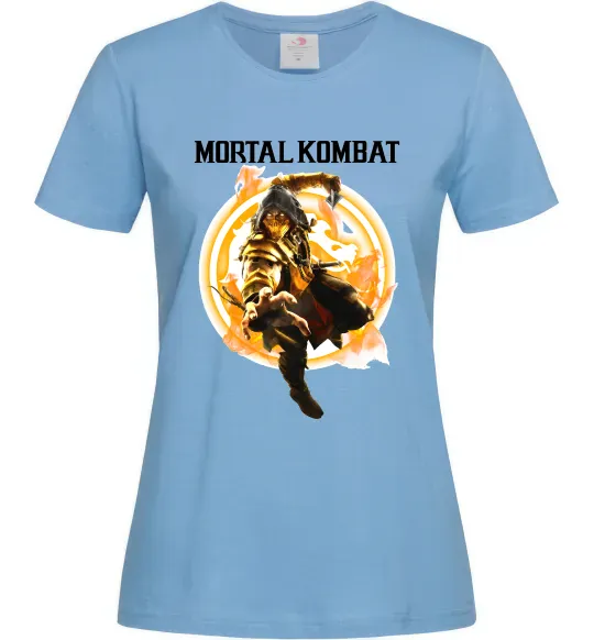 Жіноча футболка Scorpion Mortal Kombat Блакитний фото