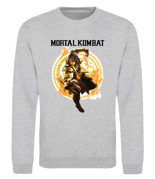 Світшот Scorpion Mortal Kombat Сірий меланж фото