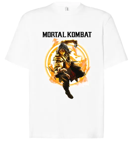 Футболка Оверсайз Scorpion Mortal Kombat Белый фото