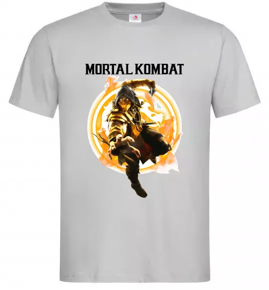 Мужская футболка Scorpion Mortal Kombat Серый фото