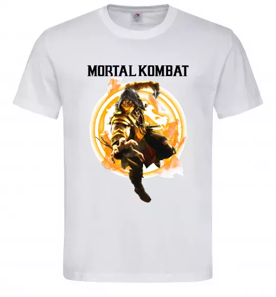 Мужская футболка Scorpion Mortal Kombat Белый фото