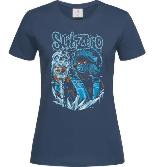 Женская футболка Sub-zero Mortal Kombat Темно-синий фото