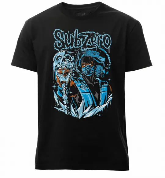 Чоловіча преміум футболка Sub-zero Mortal Kombat Чорний фото