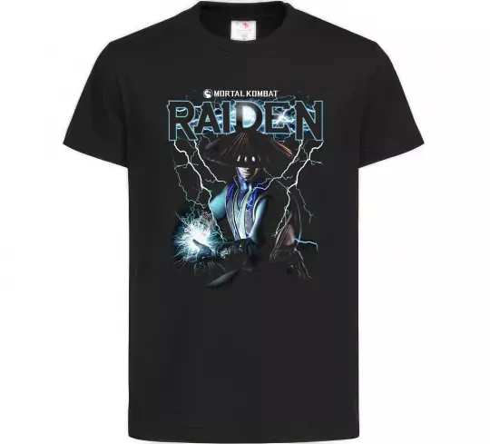 Детская футболка Raiden Mortal Kombat Черный фото