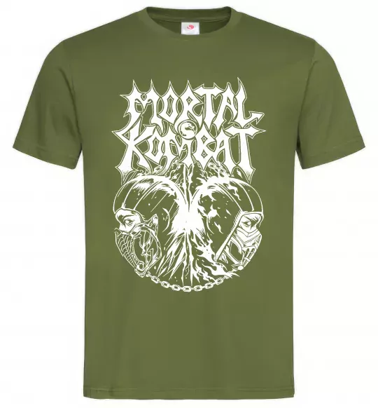 Мужская футболка Mortal Kombat art Оливковый фото