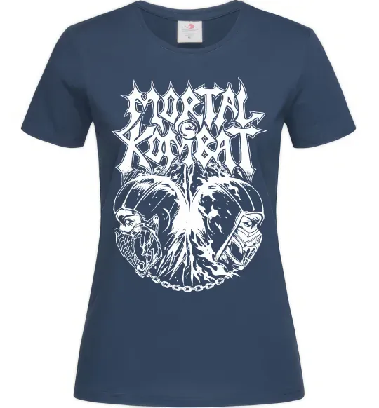 Женская футболка Mortal Kombat art Темно-синий фото