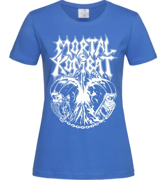 Женская футболка Mortal Kombat art Ярко-синий фото